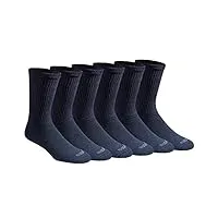 dickies dri-tech moisture control crew chaussettes pour homme, essential worker navy (6 paires), pointure: 35-39 eu