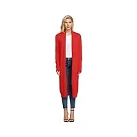 grace karin cardigan à manches longues hauts femme pull gilet long casual loose manteau tricot automne hiver poches classsique cle02380-5 rouge l