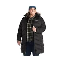 marmot montreaux manteau pour femme - parka d'hiver isolée et imperméable - noir - taille 1x