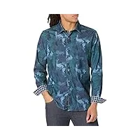 robert graham designs beemon l/s woven shirt chemise bouton bas, multicolore, l homme