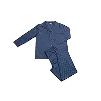 revise pyjama pour hommes re-910 classique - Élégant - 100% coton - bleu foncé c3 - gr. l.