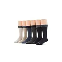 perry ellis portfolio bonus 6 pack socks chaussettes, bandes pop, taille unique homme