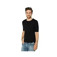 danish endurance t-shirt en laine mérinos thermorégulante, sous-vêtement technique premium, homme, noir, 3xl