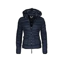 tomwell hiver manteau avec capuche fourrure doudoune femme zippé longue duvet de coton grande taille doudoune bleu foncé 3xl
