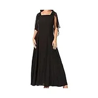 sakkas adl20325 - niam maxi capelet longue robe celtique médiéval renaissance réglable - noir - l/xlp