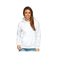 bolf femme sweat-shirt a capuche hoodie sweat manches longues temps libre sport fitness outdoor basic casual style w02b blanc l [a1a]