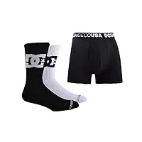 dc shoes socks and underwear gift set chaussettes et sous-vêtements, coffret cadeau noir (lot de 3), xl homme