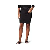 amazon essentials jupe en jean classique à 5 poches (disponible en grande taille) femme, délavé noir, 38