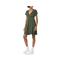 amazon essentials robe tunique (grandes tailles disponibles) femme, vert olive foncé, m
