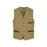 walker & hawkes - alcott - veston de costume en tweed - pour homme - protection au téflon - formel - sauge clair - 3xl