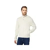 lucky brand pull en tweed à col montant sweater, paille chinée, m homme