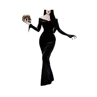 lvcbl robe de cocktail fine et fine pour halloween, carnaval, fête, gothique, pour femme, noir , xxl