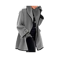 veste à capuche en laine ample à manches longues pour femmes automne/hiver