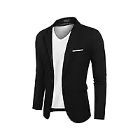 coofandy blazer pour homme veste de sport coupe régulière veste légère costume veste de costume décontractée pour homme loisirs noir m