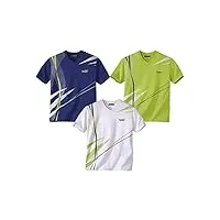 atlas for men - lot de 3 tee-shirts running - 5xl