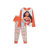 disney pyjama moana pour filles - pyjama fantaisie pleine longueur pour enfants - ensemble de vêtements de nuit