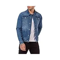 redbridge veste en jean pour hommes blouson de transition en denim avec boutons et poches bleu xl