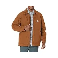 carhartt manteau doublé sherpa vêtement de travail, marron brown, xxxl homme