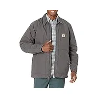 carhartt manteau doublé sherpa vêtements d'extérieur d'utilité professionnelle, couleur : gravier, xxxxl homme
