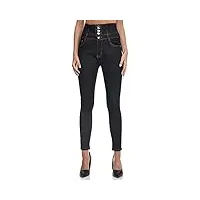 elara jeans femmes stretch taille haute skinny chunkyrayan el60-25 washed black-44 (2xl) p