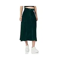 love moschino and brand heart at the waist jupe midi personnalisée avec chaîne et cœur à la taille, vert, 42 femme
