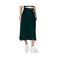 love moschino and brand heart at the waist jupe midi personnalisée avec chaîne et coeur à la taille, green, 44 aux femmes
