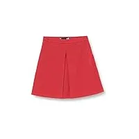 love moschino sergé teinté mini jupe avec logo noir brillant dans le dos, rouge, 44 femme