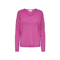 only onlcamilla v-neck l/s pullover knt noos sweater, strawberry moon/détail : mélangé, xl femme