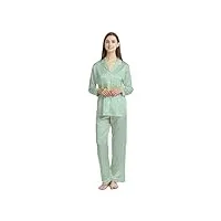 jasmine silk pyjama en pure soie pour femme bleu canard, bleu canard, 14-16