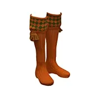 walker and hawkes - chaussettes de tir pour homme avec attaches à jarretelles assorties, orange brûlé, 42/44 fr