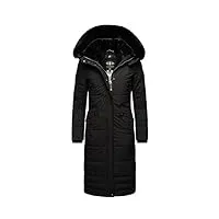 navahoo fahmiyaa manteau d'hiver chaud matelassé pour femme avec capuche amovible tailles xs à 3xl, noir , m