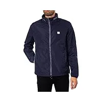 armani exchange lightweight zip-up hooded windbreaker jacket coupe-vent, blazer bleu marine, m hommes