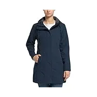 33,000ft veste de pluie softshell légère et imperméable pour femme veste fonctionnelle veste de transition coupe-vent respirant avec capuche manteau de pluie pour l'extérieur bleu nuit, xl