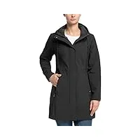 33,000ft veste de pluie softshell légère et imperméable pour femme veste fonctionnelle veste de transition coupe-vent respirant avec capuche manteau de pluie pour l'extérieur noir, xl