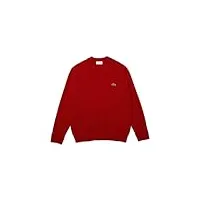 lacoste pull-over relaxed fit homme rouge l