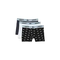 lacoste boxer homme - lot de 3 , noir/graphite-blanc, xl