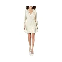 paige sandee mini robe à manches 3/4 décontractée, multicolore, blanc, xl femme