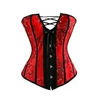 zying dames court corset rouge sexy shaper body avec taille et abdomen ceinture allongée et ceinture abdomen (color : a, size : 5xl code)