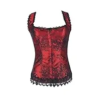 zying rouge européenne et américaine rétro dames four seasons sculptant corps corset courte abdomen corset (color : a, size : 2xl code)