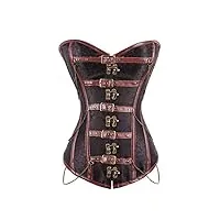 zying corset en acier marron dames, corset de palais vintage, corset, support de coffre, taille, sculpture (color : a, size : m code)