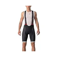 castelli competizione kit bib shorts men's, black white, m