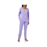 triumph femme kits pk 02 lsl x ensemble de pijama, poussière violette, 38 eu