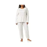 triumph sets pk lsl 10 co/md ensemble de pijama, white-dark combination, 40 aux femmes