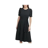 dkny robe droite, noir/noir slvr, 40 femme