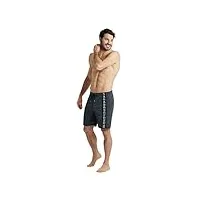arena icons beach bermuda pour homme avec logo maillot de bain, asphalte/noir