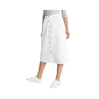 damart - jupe pur coton pour femme, coupe ample, blanc, 50