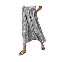 damart - jupe boutonnée devant pour femme, coupe ample, imprimé zigzag, 54