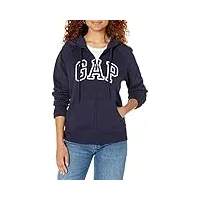 gap sweat à capuche avec logo pour femme, navy uniform, medium