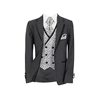 costume de smoking pour garçon, coupe cintrée, cravate de mariage, ensemble de 5 pièces pour occasions, 178 gris, âge 13 années eu