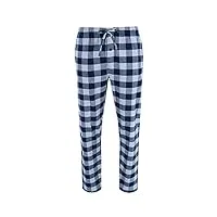 hanes pantalon de pyjama en flanelle pour homme, bleu/carreaux, xxxxl